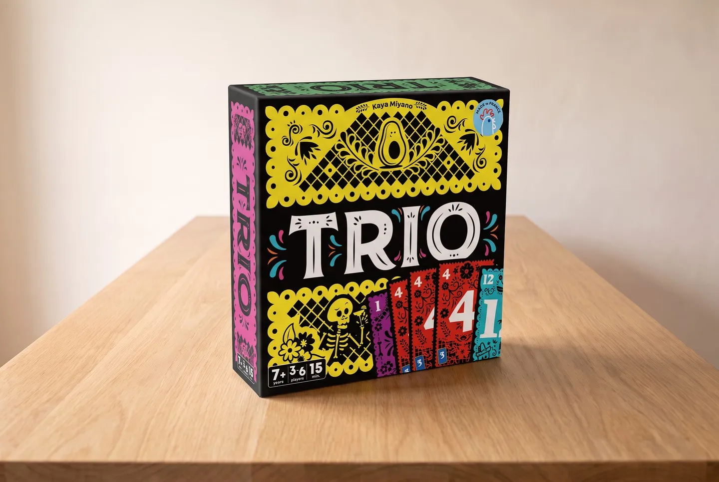 The Trio box on the table